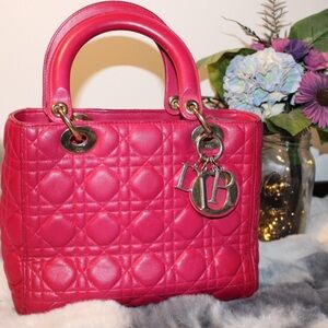 DIOR Medium Lady Dior bag in PINK